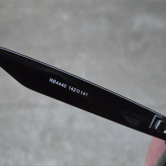 RayBan Blaze Wayfarer Black Semi Transparent Overlay Sunglasses - Picture 9 of 9